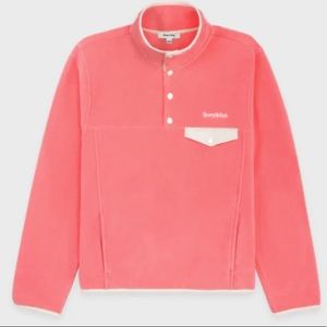 Sporty & Rich Serif logo polar fleece sweatshirt